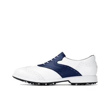 PGA Anti-Slip Wear-Resistant Low-Top Golf Shoes Men's White Blue