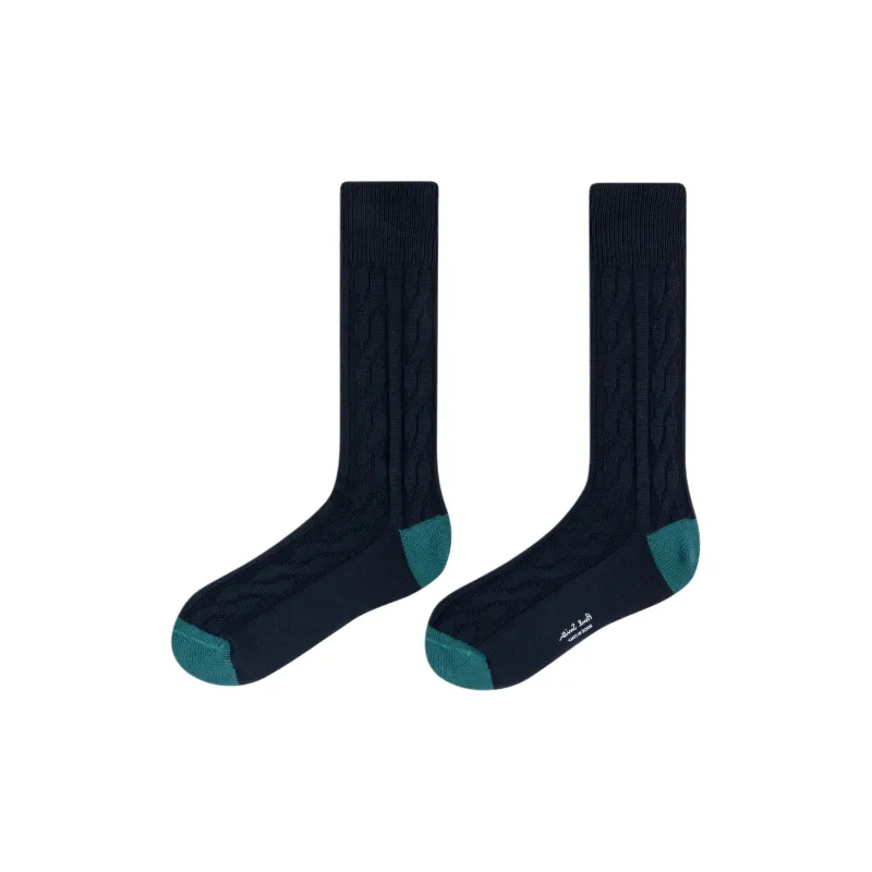 Paul Smith Knee-High Socks Men's Blue-1