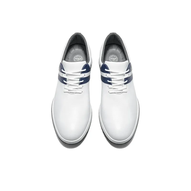 PGA Abrasion Resistant Slip Resistant Low Top Golf Shoes Men's White Blue-2