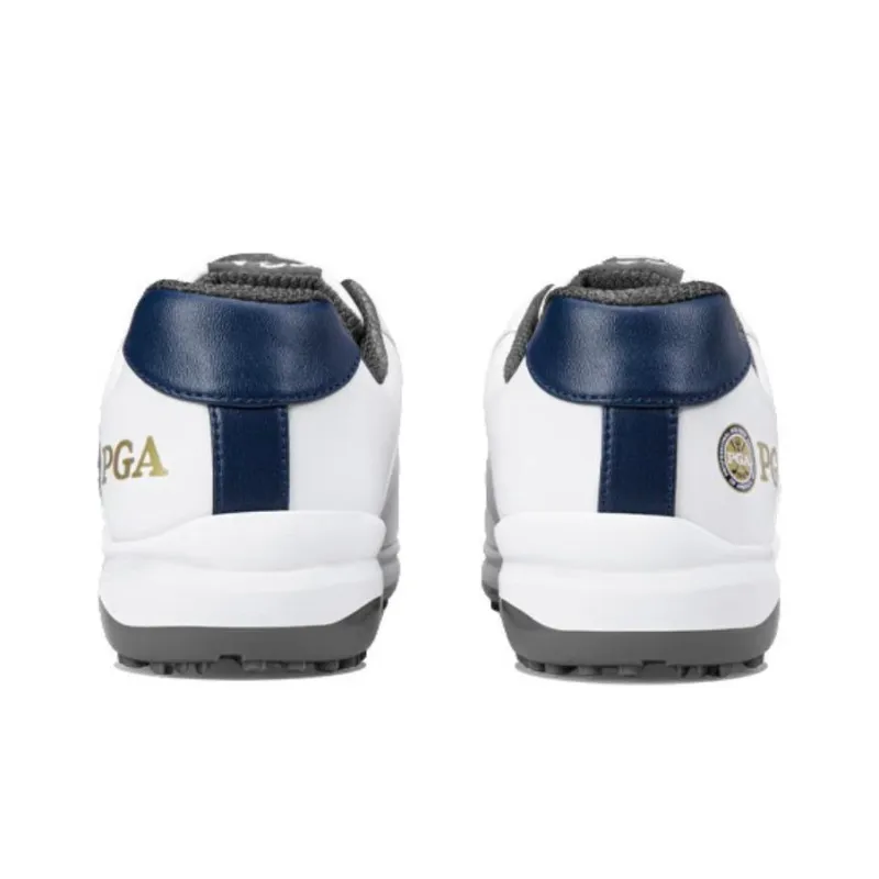 PGA Cushioning Wear-Resistant Low-Top Golf Shoes Women's White Blue-3