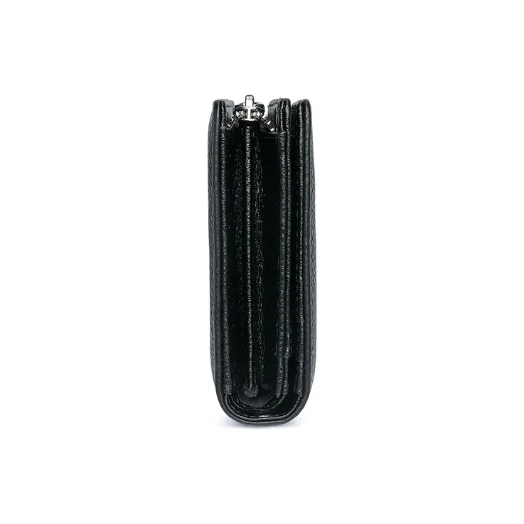 AUGTARLION Cow Leather 50% Off Clutch Wallet Large Size Men's Black-4