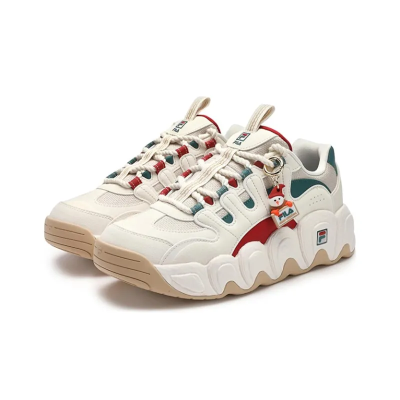 FILA Originale Collection Cushioned Slip Resistant Low Top Chunky Sneakers Men's White Gray-1