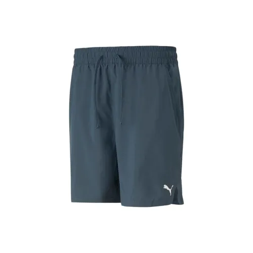 PUMA Logo Printing Sports Shorts Men Navy Blue