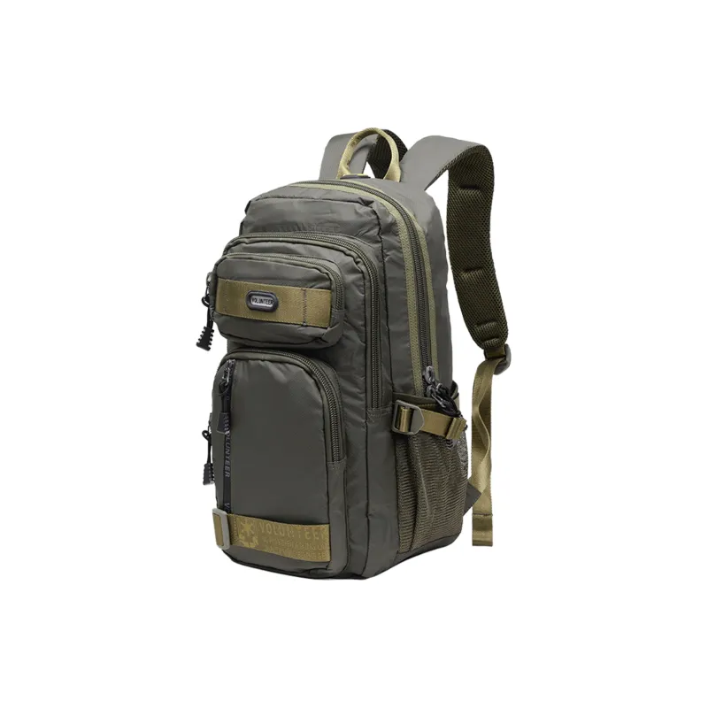 Volunteer Oxford Backpack Medium Size Men's Black/Green-7