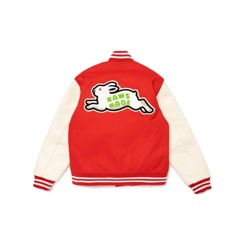 HUMAN MADE X Kaws Varsity I Jacket-4