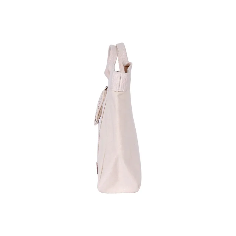 Hello Marche Fabric Canvas Bag Handbag Crossbody Bag Regular Unisex White-2