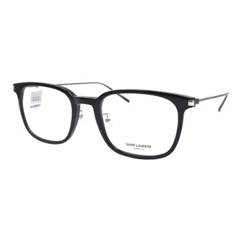 SAINT LAURENT Plate Frame Irregular Shape Eyeglass Frames Unisex Black