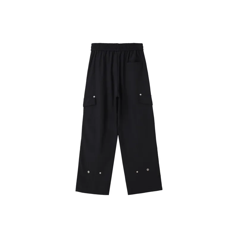 FORIDER Casual Pants Unisex Black-1