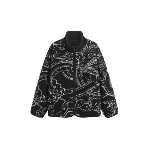 GXG Jackets Men Black Background With White Flowers