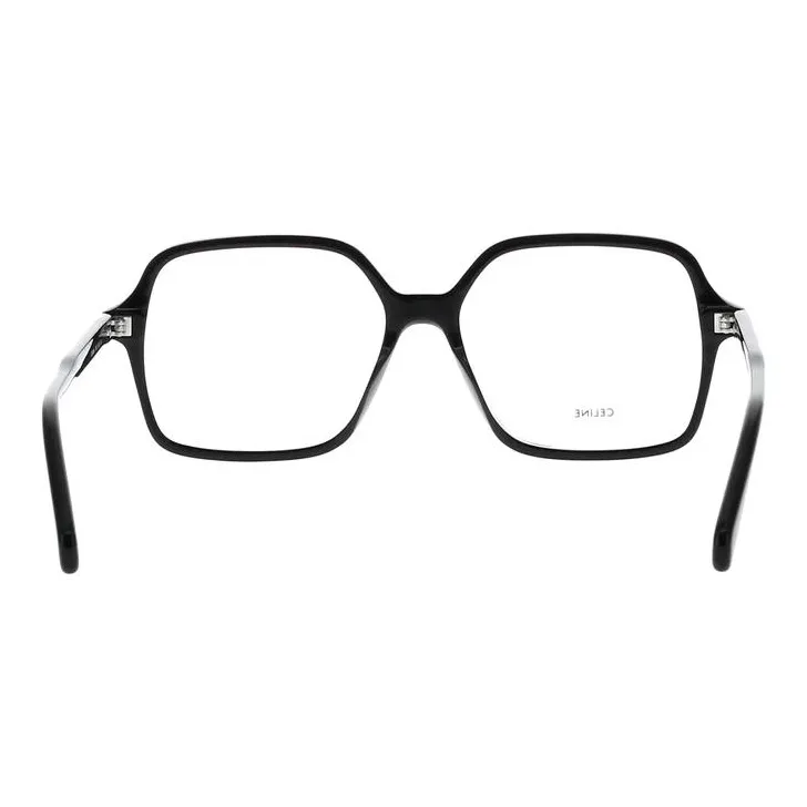 CELINE Acetate Irregular Shape Eyeglass Frames Unisex Black-3
