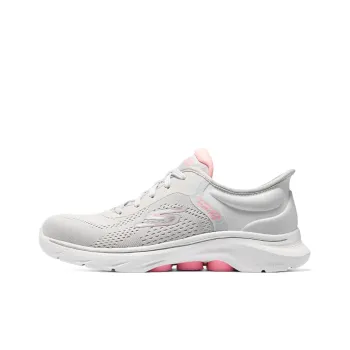 Skechers GO WALK 7 Cushioning Slip Resistant Waterproof Rebound Low Top Running Shoes Women's Gray Pink