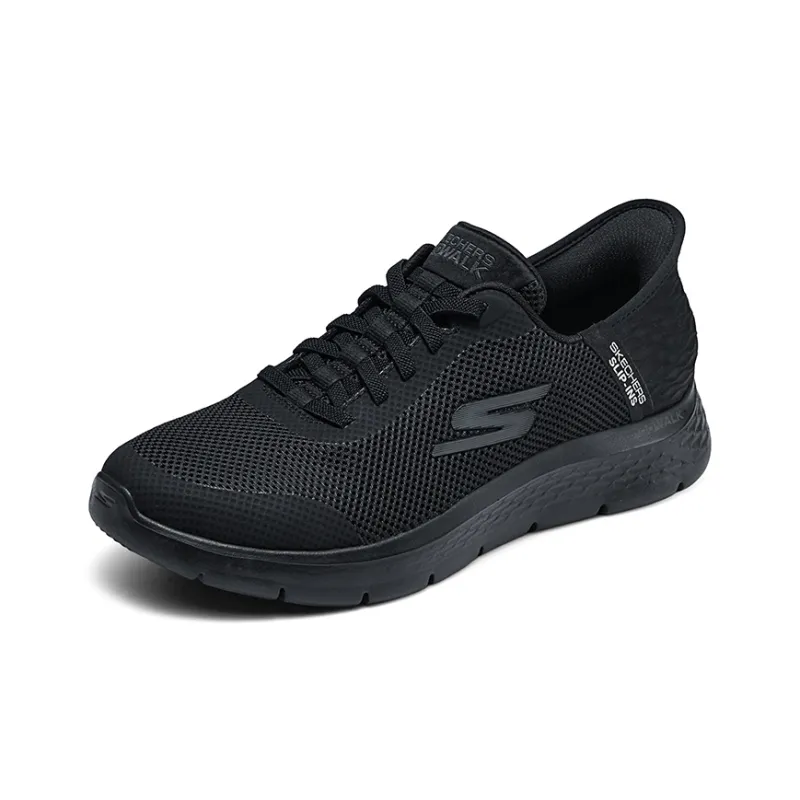 Skechers Go Walk Fle Cushioning Anti Slip And Wear Resistant Low Top Casual Running Shoes Men's Black-2
