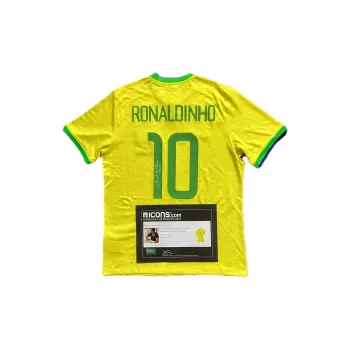 ICONS.com Xiao Luo Brazil 22-23 Jersey Includes Certification Certificate Not Framed Ronaldinho Football Jerseys