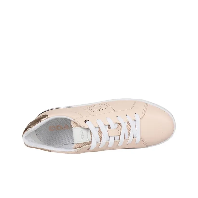 COACH Low Top Stylish Skateboarding Shoes Women's Pink-3