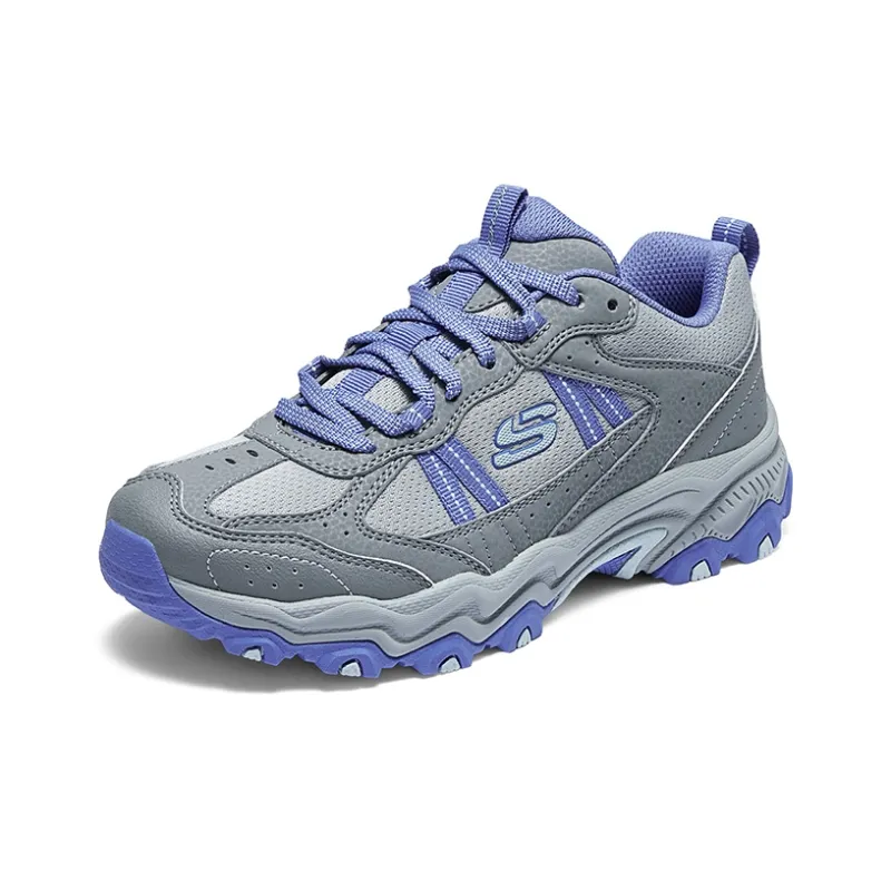 Skechers Stamina Cushioning Wear Resistant Low Top Outdoor Shoes Women's Gray Purple-2