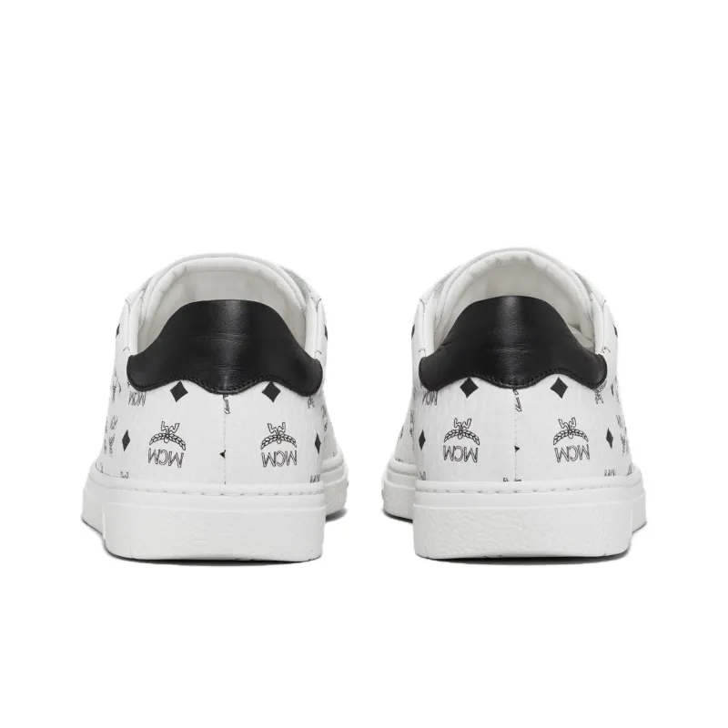 MCM Low Top Stylish Skateboarding Shoes Men's White-4