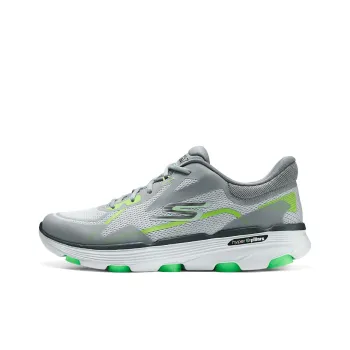 Skechers Cushioning Wear Resistant Low Top Running Shoes Men's Gray Green