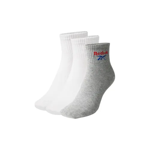 Reebok Ankle Socks Men's 3 Pack White+White+Gray