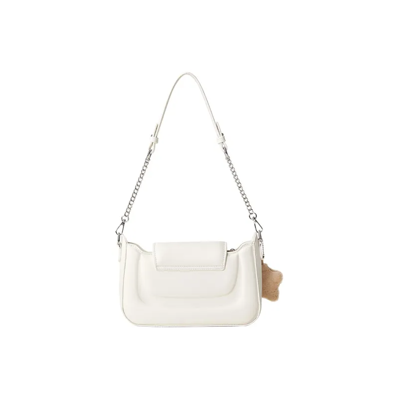 Miffy Pu Small Square Bag, Underarm Portable Crossbody Bag, Shoulder Bag Women's Ecru-2