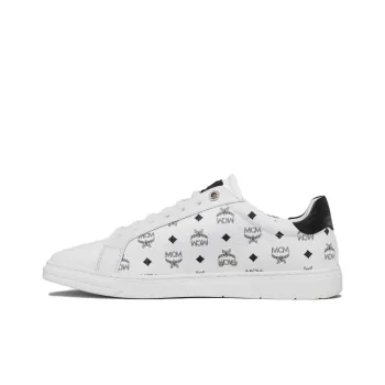 MCM Low Top Stylish Skateboarding Shoes Men's White