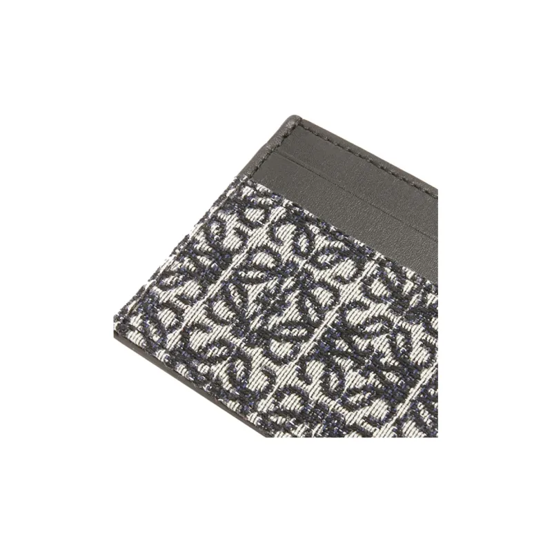 LOEWE Cow Leather Card Holder Card Holder Women's Marine Blue/Black-4