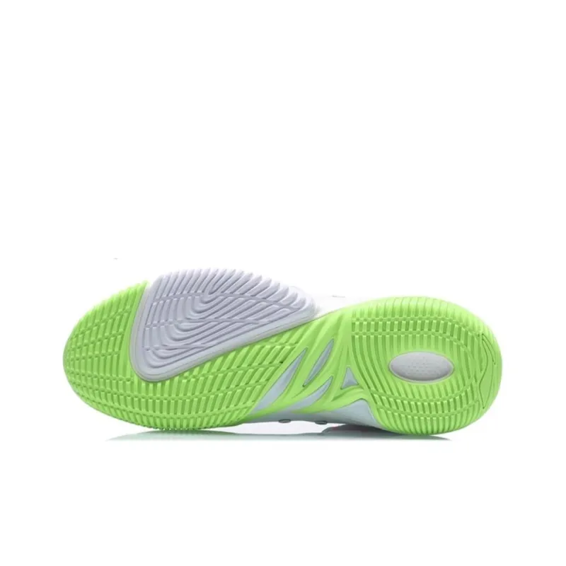 LiNing Badfive 1 Badfive Wear Resistant Cushioning Slip Resistant Mid Top Basketball Shoes Men's White Green-3