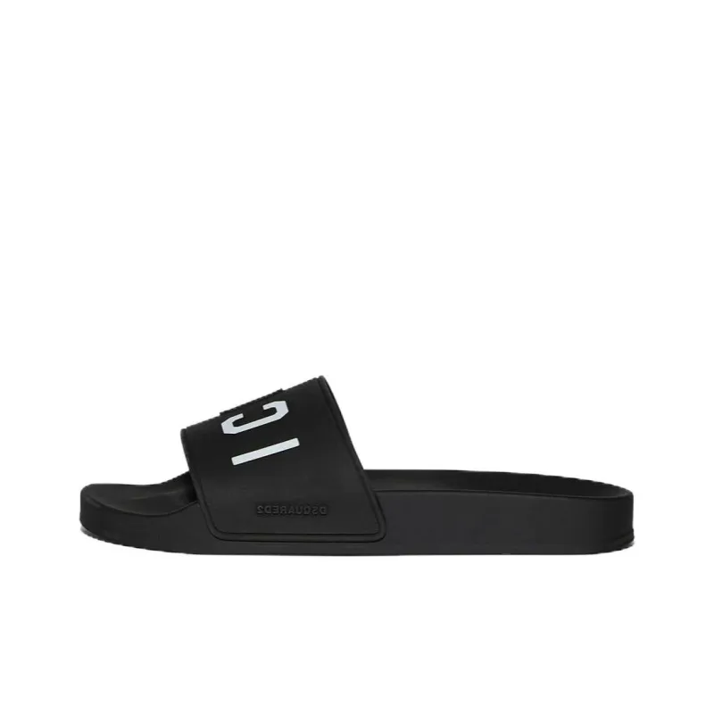 DSQUARED 2 Icon Print Flat Slides Women's-0