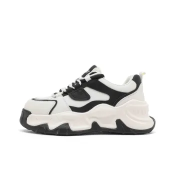 AIFUlIn Evelyn Low-Top Chunky Sneakers Women's Beige Black