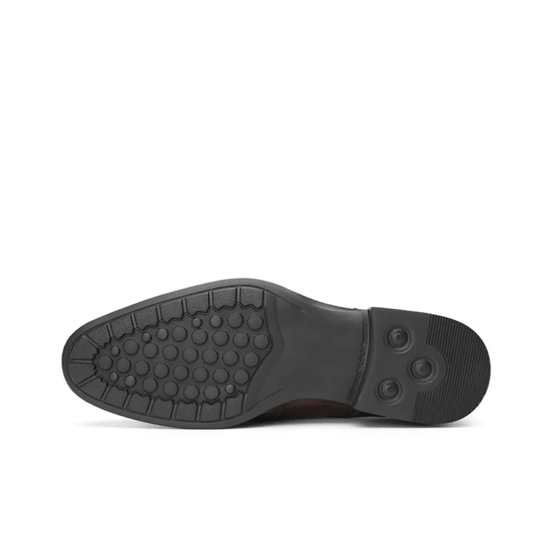 GOLDLION Dress Shoes Men Low Top Black/Brown-9
