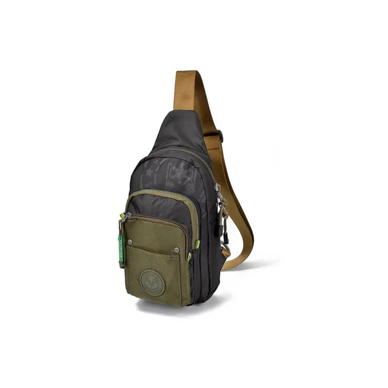 Volunteer Oxford Sling Bags Crossbody Bags Regular Men's Army Green/Black/Gray Green-7