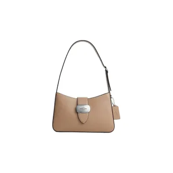 COACH Eliza Cow Leather Crescent Bag Handbag Shoulder Bag Women's Taupe