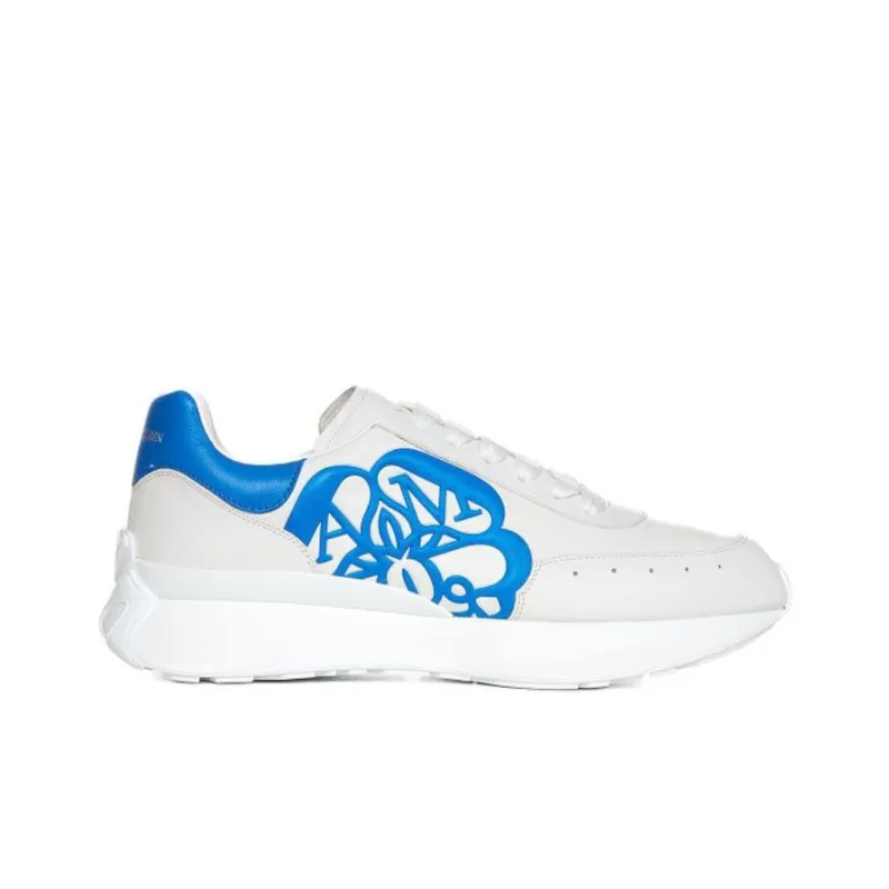 Alexander McQueen Sprint Runner White Cerulean Blue-1