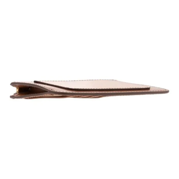 MARNI Calfskin Wallets Card Holders Women's Brown & Light Pink-5