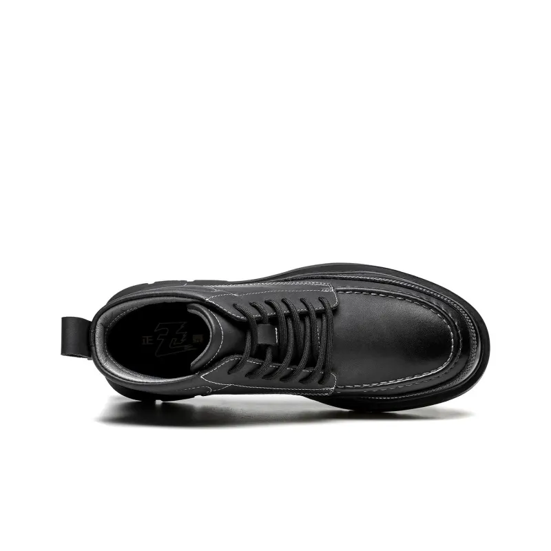 CHINT Casual Shoes Men High Top Black-2