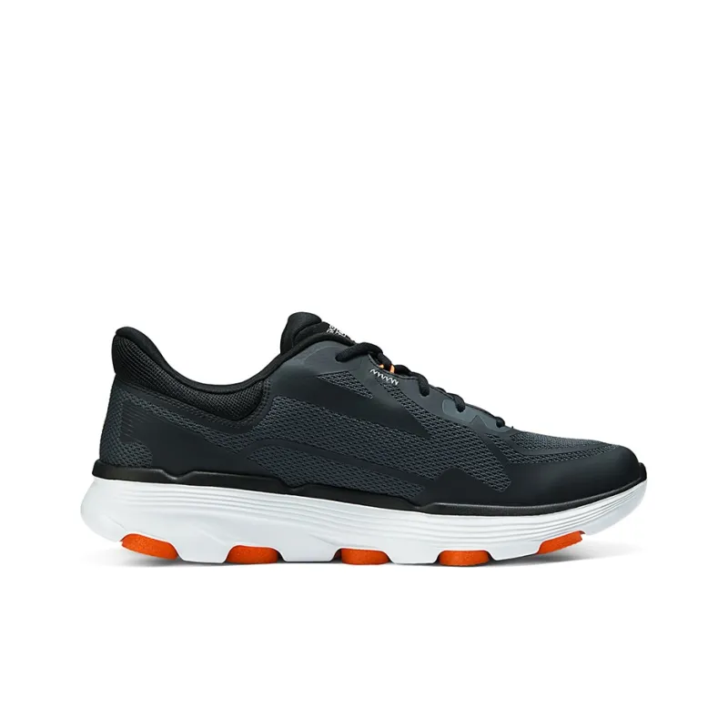Skechers Cushioning Wear Resistant Low Top Casual Running Shoes Men's Gray Orange-1