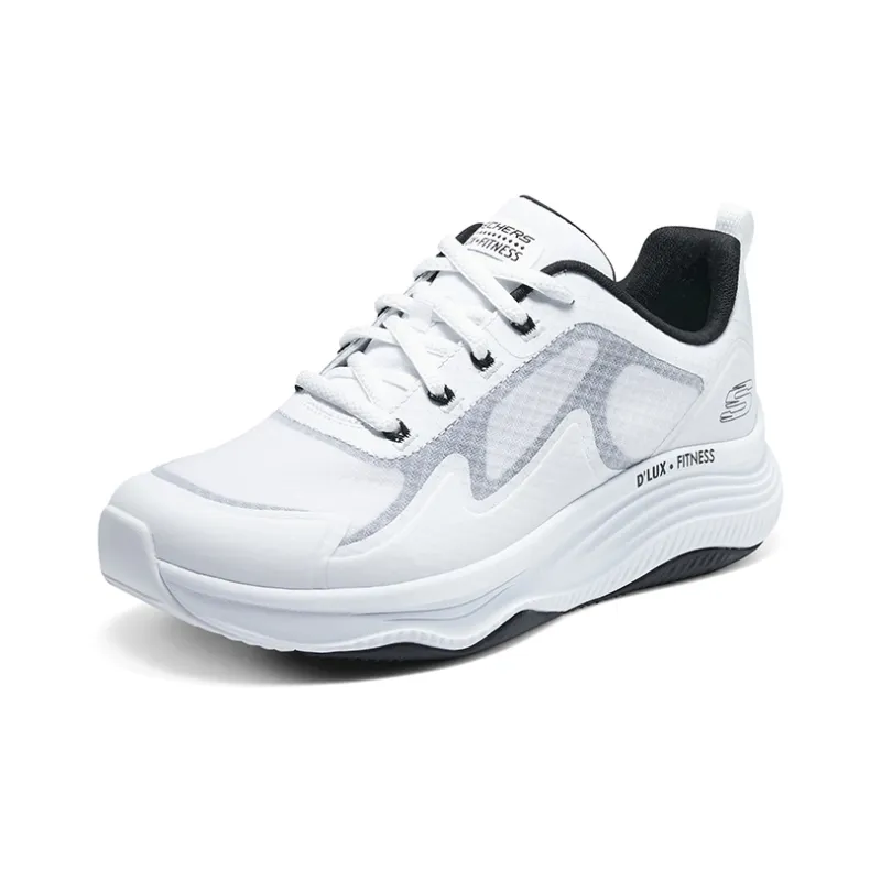 Skechers Cushioning Abrasion Resistant Support Low Top Casual Shoes Women's White Black-2