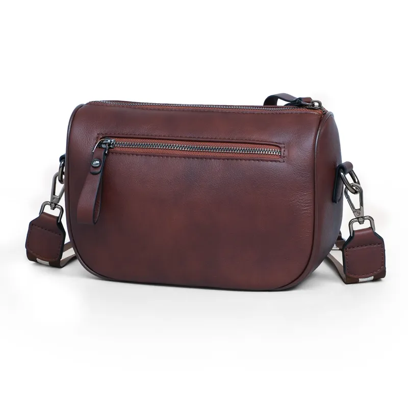 COMELY Cow Leather Pillow Bag Shoulder Bag Regular Women's Vintage Brown-5