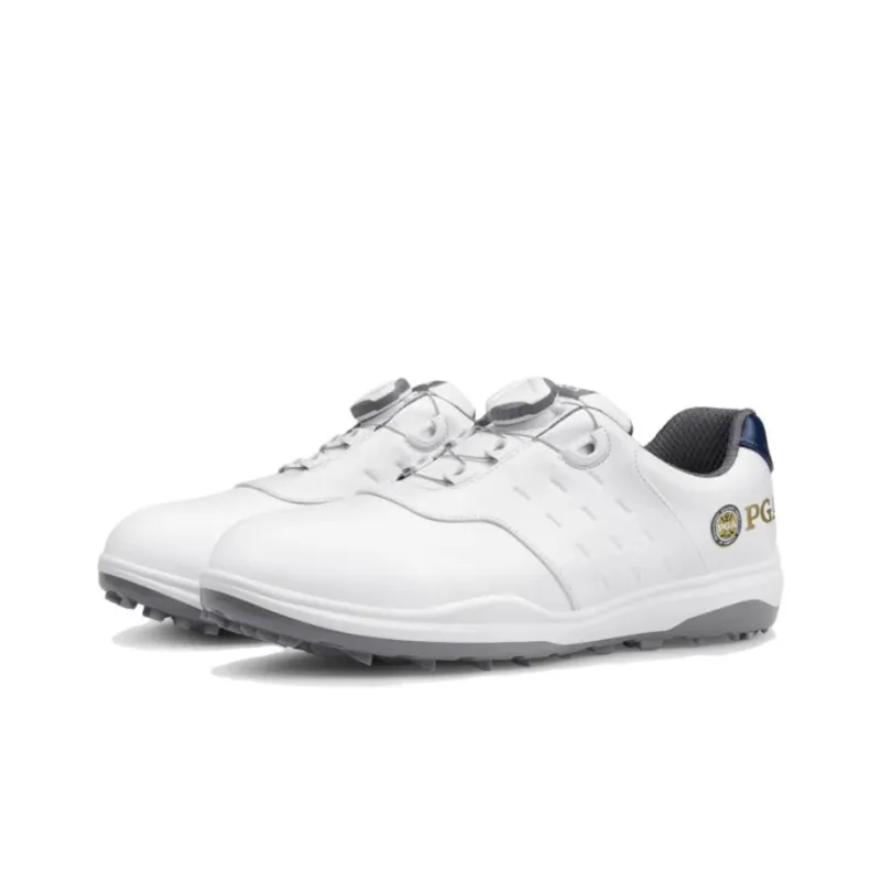 PGA Cushioning Wear-Resistant Low-Top Golf Shoes Women's White Blue-1