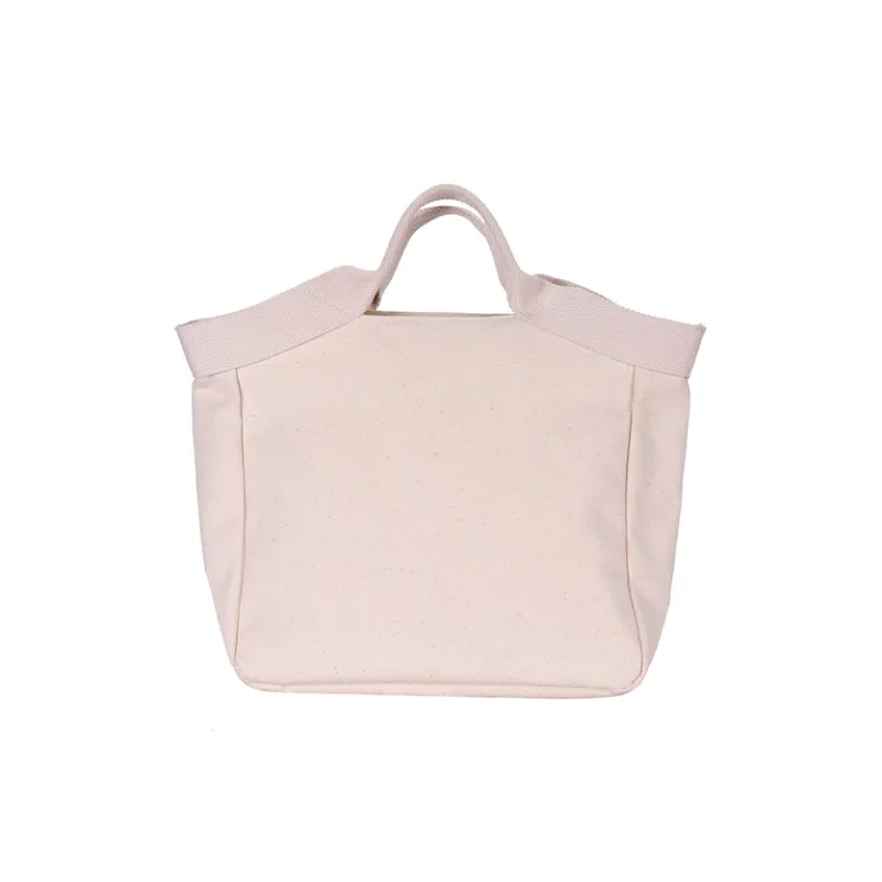 Hello Marche Fabric Canvas Bag Handbag Crossbody Bag Regular Unisex White-3