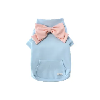 UFBemo Pet Costume, Bowknot Sweatshirt Blue