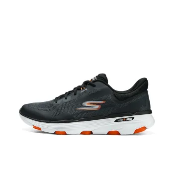 Skechers Cushioning Wear Resistant Low Top Casual Running Shoes Men's Gray Orange