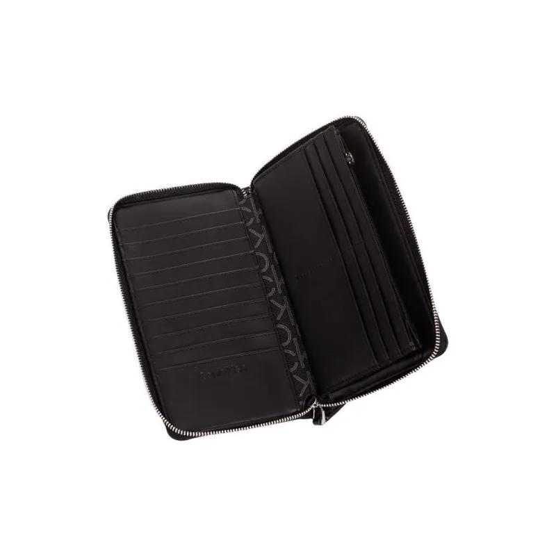 CK/Calvin Klein Polyurethane Wallet Women's Black-4