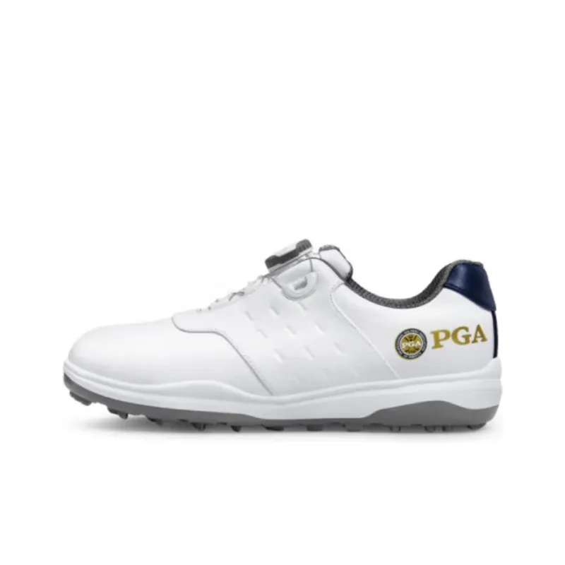 PGA Cushioning Wear-Resistant Low-Top Golf Shoes Women's White Blue-0