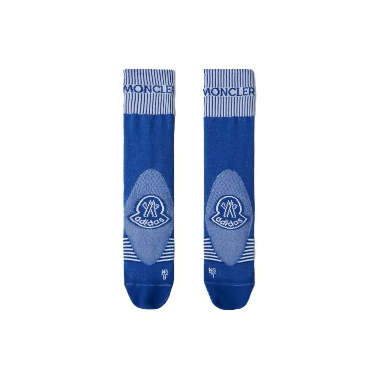 Adidas x MONCLER Knee-High Socks Unisex 1 Pack Blue-0