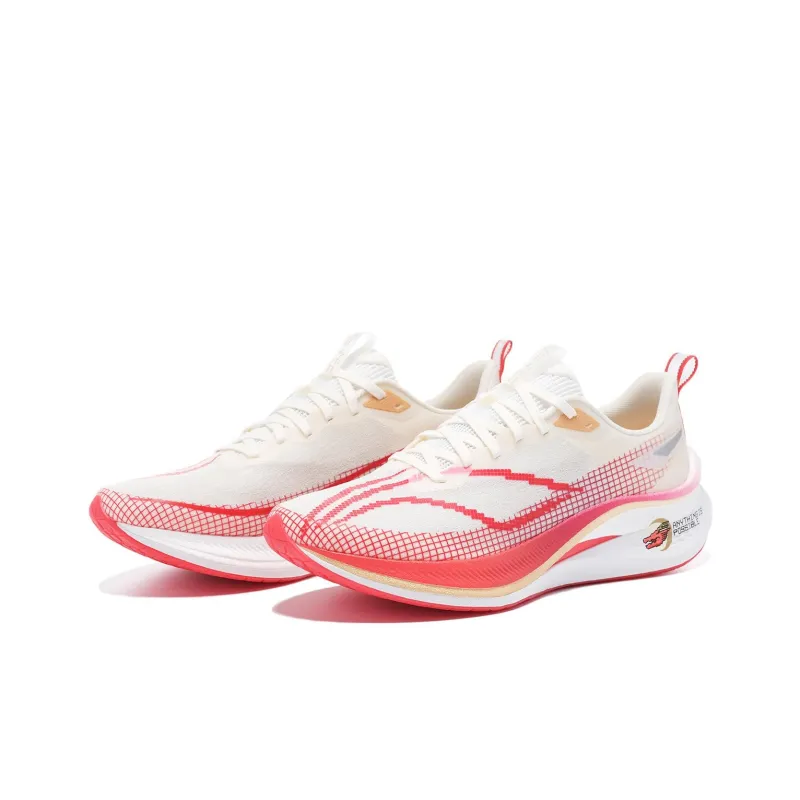 LiNing Red Hare 7 Pro Cushioning, Slip Resistant, And Abrasion Resistant Low Top Running Shoes Men's White Red-2