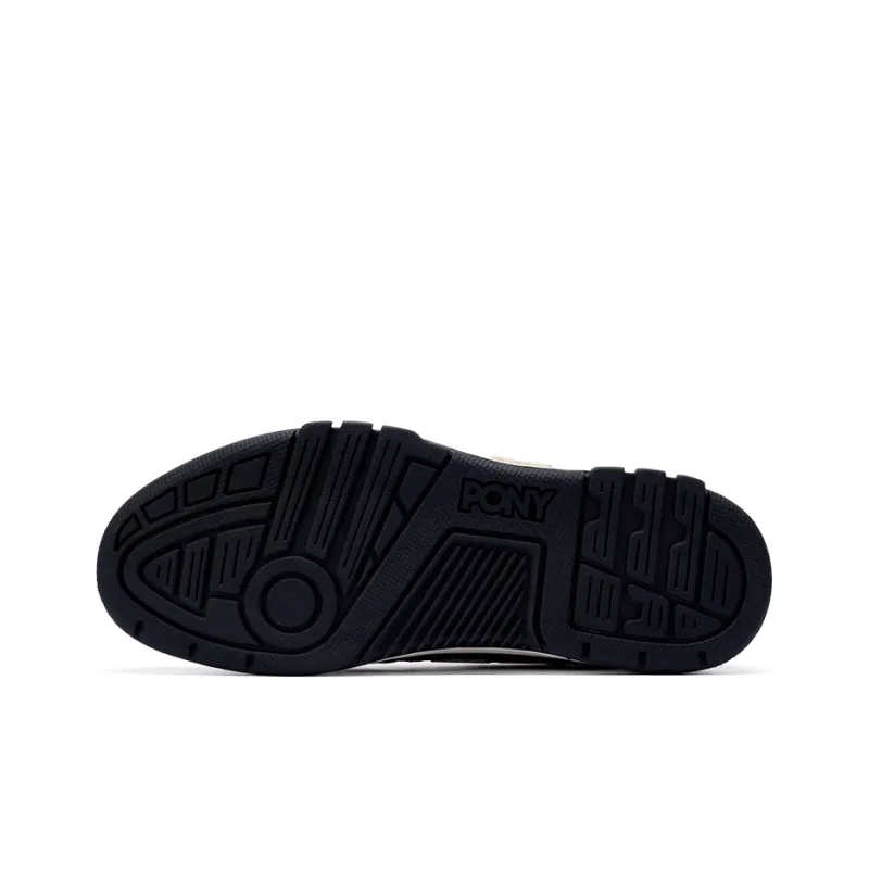 PONY M100 Cushioned Slip Resistant Low Top Skateboard Shoes Unisex Black White-4