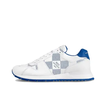 LOUIS VUITTON Run Away Wear Resistant Low Top Casual Shoes Men's White Blue