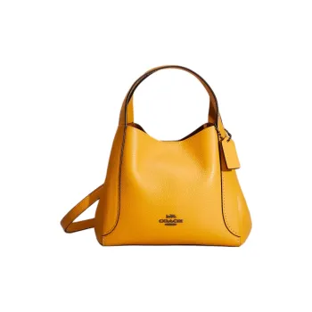 COACH Hadley Leather Hobo Bag One Shoulder Handbags Small Size Women's Brass With A Light Happy Fruit Color