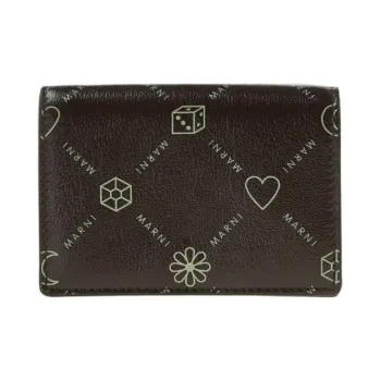 MARNI Cow Leather Wallet Unisex Brown