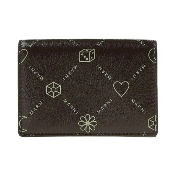MARNI Cow Leather Wallet Unisex Brown-0